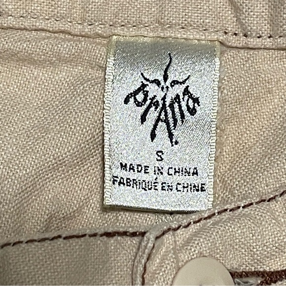 Prana ivory rollup cargo long hiking cotton linen shorts S - Picture 7 of 8